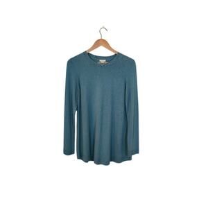 J. Jill Women's Pullover Sweater Size Small Blue Oversized Preppy Casual